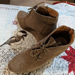 Tan Suede Booties